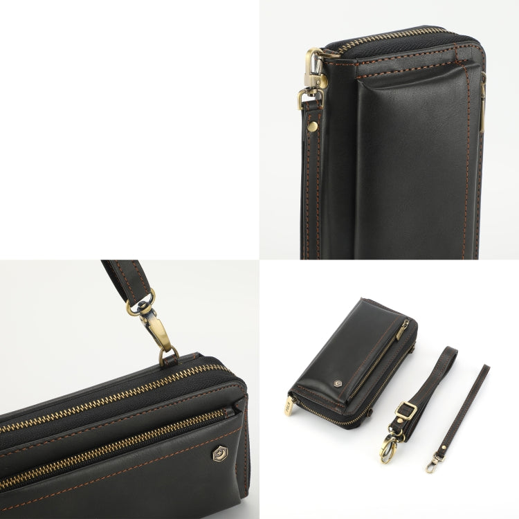 For Samsung Galaxy S24+ 5G Crossbody Multi-functional Zipper Wallet Leather Phone Case(Black) - Galaxy S24+ 5G Cases by PMC Jewellery | Online Shopping South Africa | PMC Jewellery | Buy Now Pay Later Mobicred