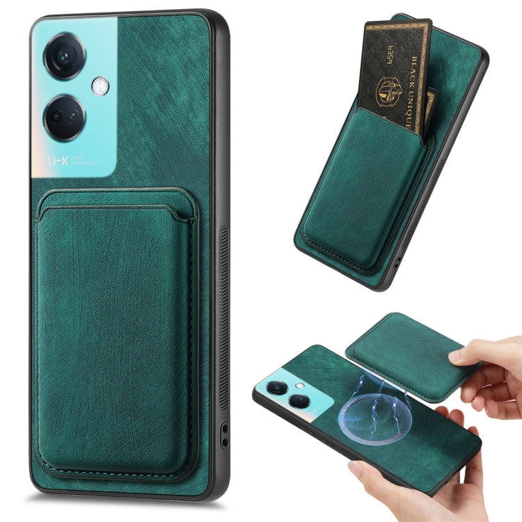 For OPPO K11 5G Retro Leather Card Bag Magnetic Phone Case(Green) - free shipping - PMC TechLife - Order now!