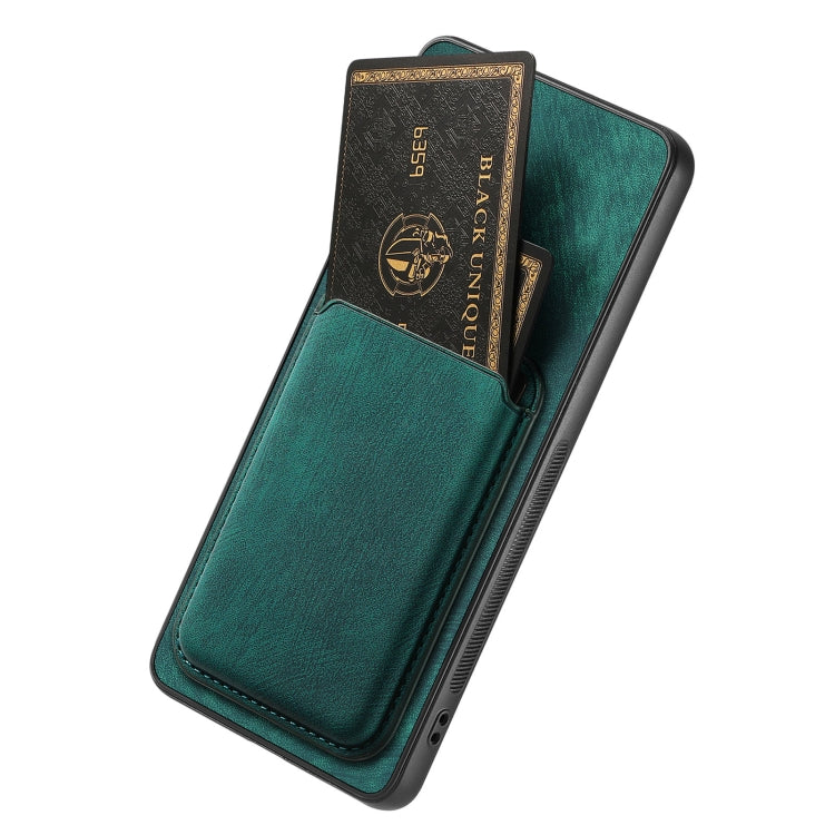 For OPPO K11 5G Retro Leather Card Bag Magnetic Phone Case(Green) - free shipping - PMC TechLife - Order now!