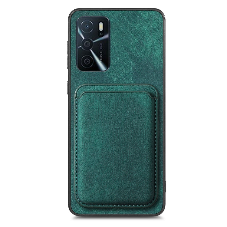 For OPPO Reno7 Pro 5G Retro Leather Card Bag Magnetic Phone Case(Green) - OPPO Cases by PMC TechLife | Online Shopping South Africa | PMC TechLife | Buy Now Pay Later Mobicred