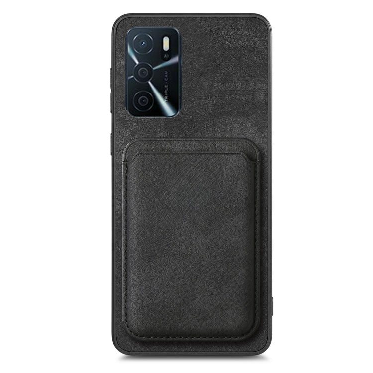 For OPPO A72 5G Retro Leather Card Bag Magnetic Phone Case(Black) - free shipping - PMC TechLife - Order now!