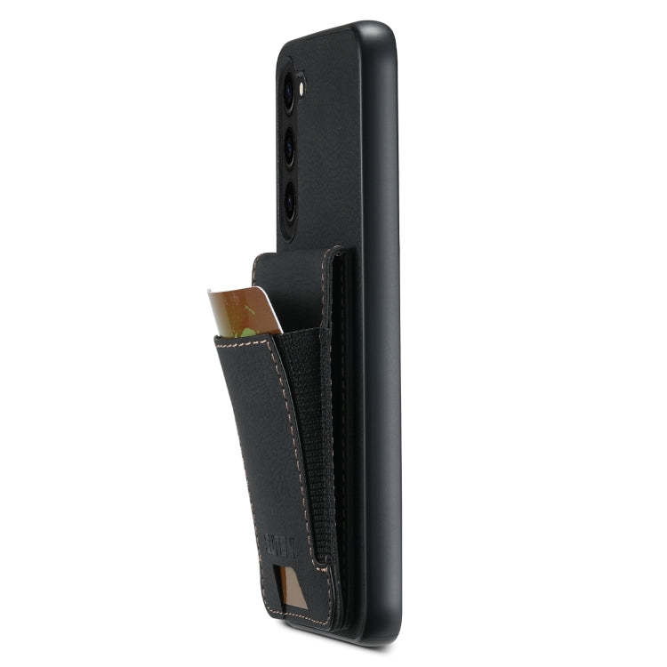 For Samsuny Galaxy S24+ 5G Suteni H03 Litchi Leather Card Bag Stand Back Phone Case(Black) - free shipping - PMC Jewellery - Order now!