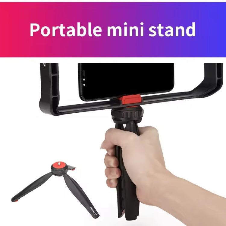 JMARY MT-33 Phone Stand Tripod ABS Video Recording Vlog Mobile Phone Rig Cage - free shipping - PMC TechLife - Order now!