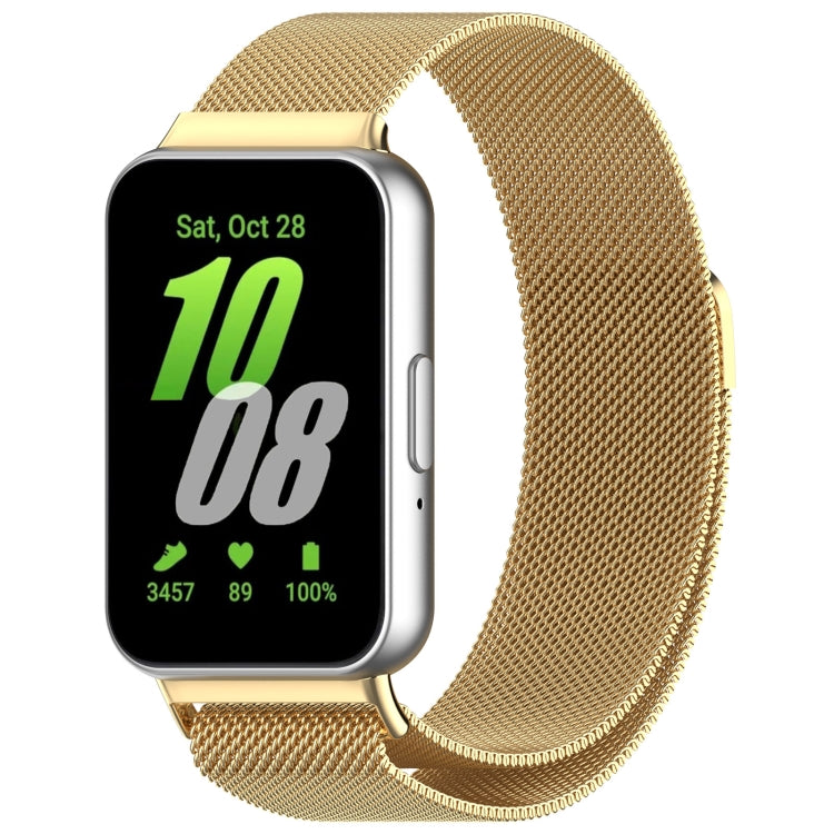 For Samsung Galaxy Fit 3 Milanese Metal Steel Mesh Watch Band(Gold) - Watch Bands by PMC TechLife | Online Shopping South Africa | PMC TechLife