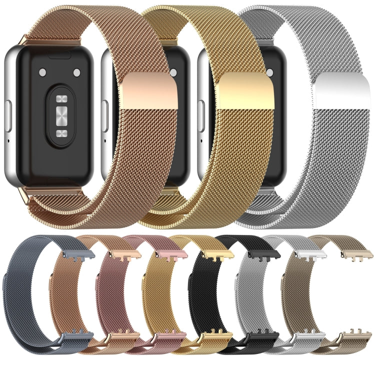 For Samsung Galaxy Fit 3 Milanese Metal Steel Mesh Watch Band(Gold) - Watch Bands by PMC TechLife | Online Shopping South Africa | PMC TechLife