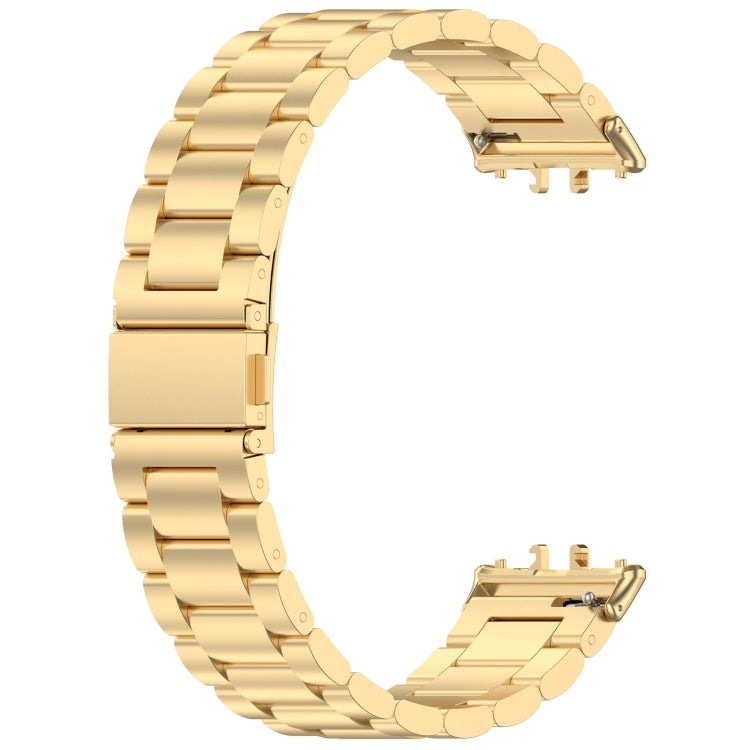 For Samsung Galaxy Fit 3 SM-R390 Three Bead Stainless Steel Metal Watch Band(Gold) - free shipping - PMC TechLife - Order now!