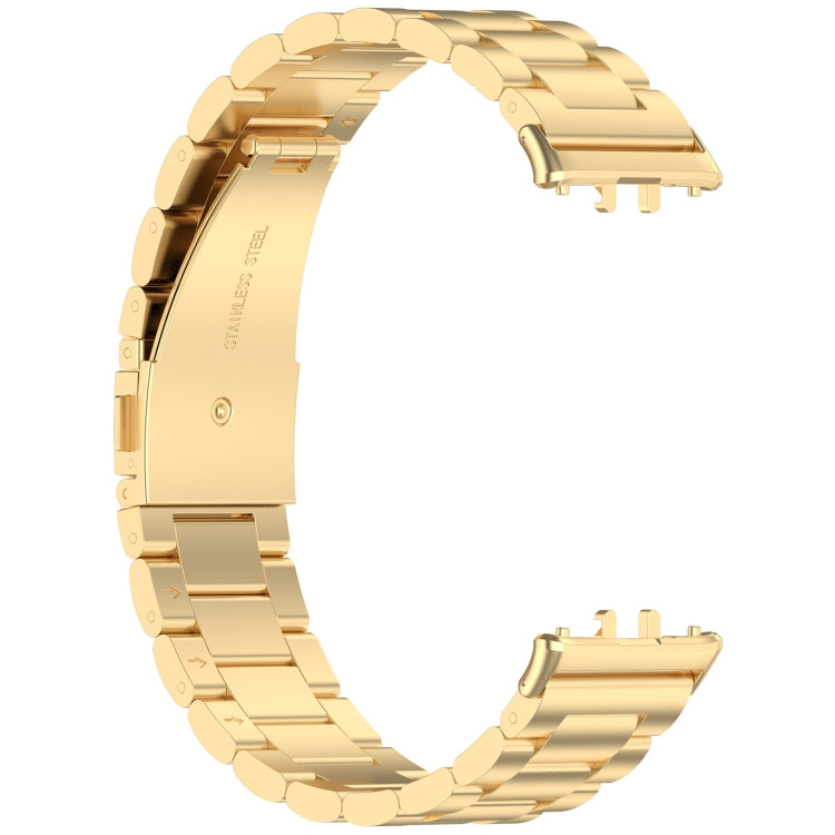 For Samsung Galaxy Fit 3 SM-R390 Three Bead Stainless Steel Metal Watch Band(Gold) - free shipping - PMC TechLife - Order now!