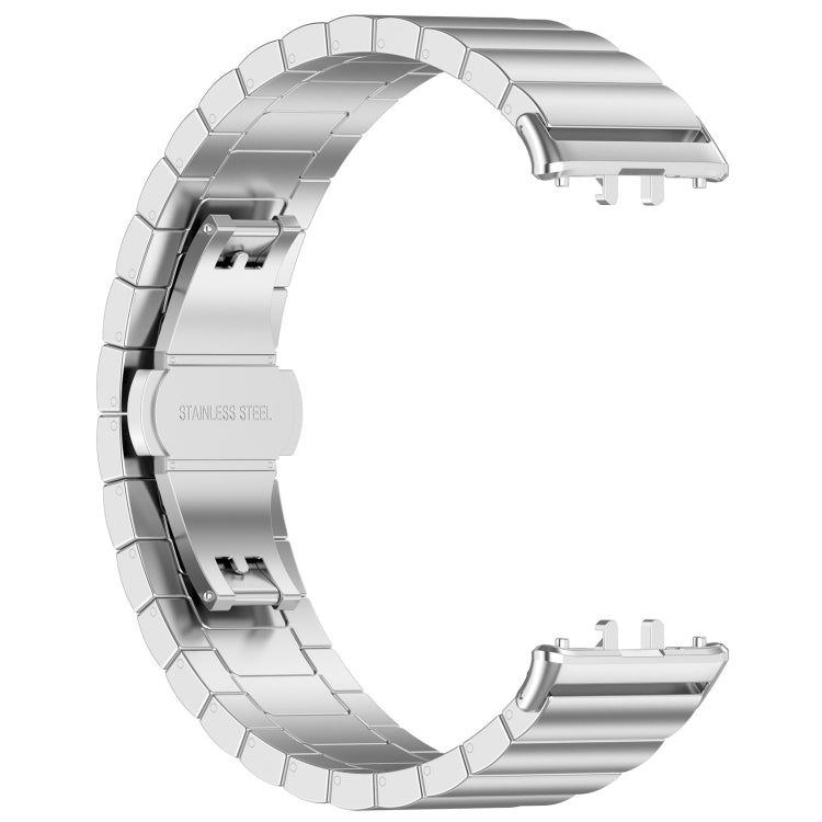 For Samsung Galaxy Fit 3 SM-R390 One Bead Stainless Steel Metal Watch Band(Silver) - Watch Bands by PMC TechLife | Online Shopping South Africa | PMC TechLife