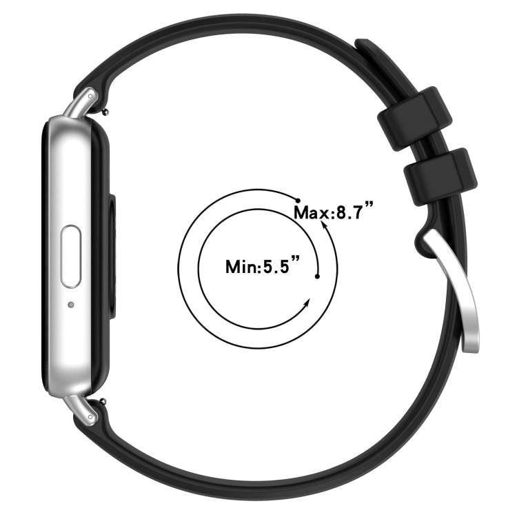 For Samsung Galaxy Fit 3 SM-R390 Metal Connector Liquid Glossy Silicone Watch Band(Dark Gray) - Watch Bands by PMC TechLife | Online Shopping South Africa | PMC TechLife