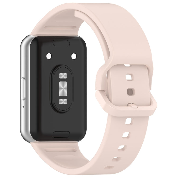 For Samsung Galaxy Fit 3 SM-R390 Solid Color Buckle Silicone Watch Band(Pink) - Watch Bands by PMC TechLife | Online Shopping South Africa | PMC TechLife