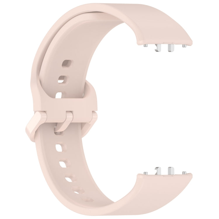 For Samsung Galaxy Fit 3 SM-R390 Solid Color Buckle Silicone Watch Band(Pink) - Watch Bands by PMC TechLife | Online Shopping South Africa | PMC TechLife