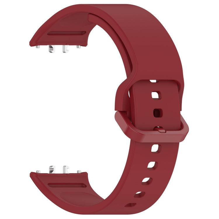 For Samsung Galaxy Fit 3 SM-R390 Solid Color Buckle Silicone Watch Band(Red) - Watch Bands by PMC TechLife | Online Shopping South Africa | PMC TechLife