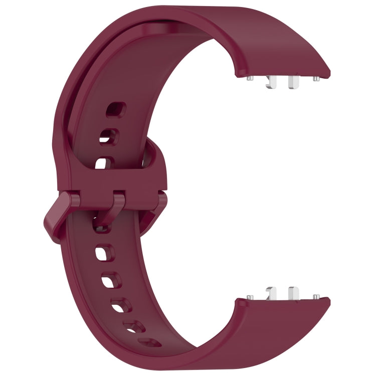 For Samsung Galaxy Fit 3 SM-R390 Solid Color Buckle Silicone Watch Band(Wine Red) - free shipping - PMC TechLife - Order now!