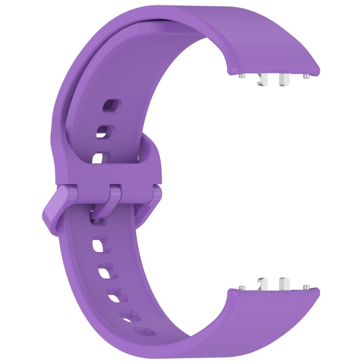 For Samsung Galaxy Fit 3 SM-R390 Solid Color Buckle Silicone Watch Band(Purple) - Watch Bands by PMC TechLife | Online Shopping South Africa | PMC TechLife