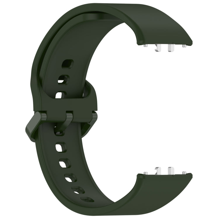 For Samsung Galaxy Fit 3 SM-R390 Solid Color Buckle Silicone Watch Band(Dark Green) - Watch Bands by PMC TechLife | Online Shopping South Africa | PMC TechLife