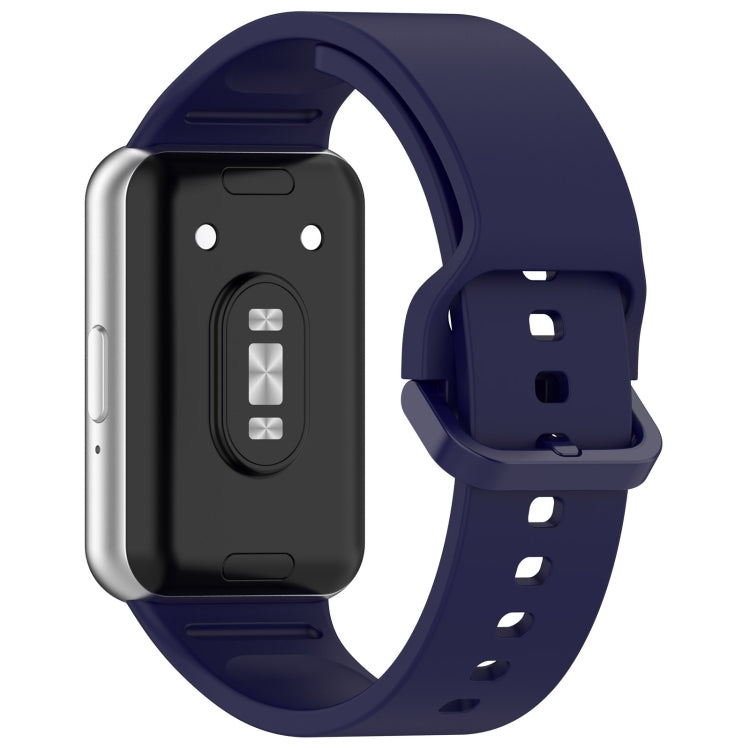 For Samsung Galaxy Fit 3 SM-R390 Solid Color Buckle Silicone Watch Band(Dark Blue) - Watch Bands by PMC TechLife | Online Shopping South Africa | PMC TechLife