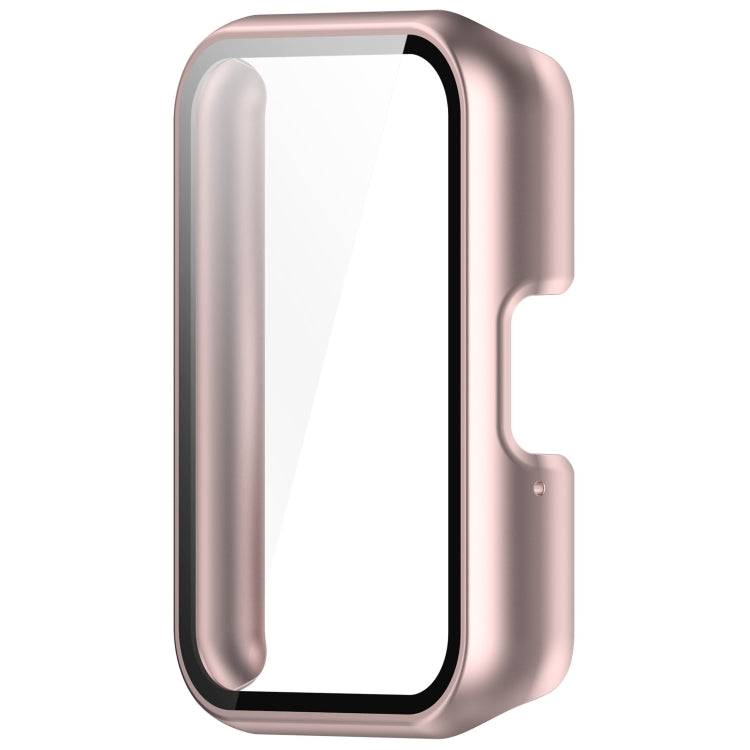 For Samsung Galaxy Fit 3 SM-R390 PC + Tempered Glass Film Integrated Watch Protective Case(Pink) - Watch Cases by PMC TechLife | Online Shopping South Africa | PMC TechLife