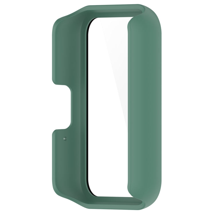 For Samsung Galaxy Fit 3 SM-R390 PC + Tempered Glass Film Integrated Watch Protective Case(Green) - Watch Cases by PMC TechLife | Online Shopping South Africa | PMC TechLife