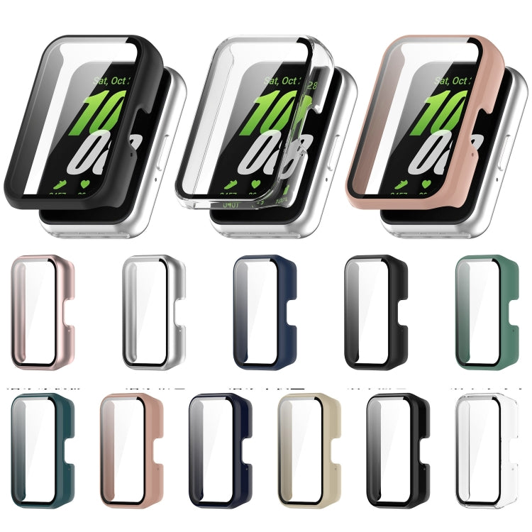 For Samsung Galaxy Fit 3 SM-R390 PC + Tempered Glass Film Integrated Watch Protective Case(Transparent) - Watch Cases by PMC TechLife | Online Shopping South Africa | PMC TechLife