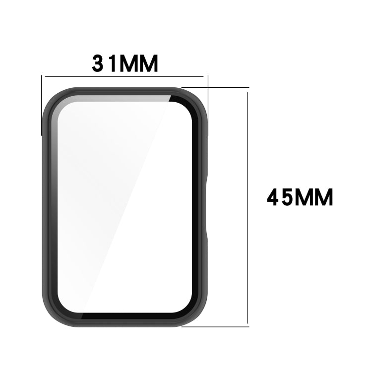 For Samsung Galaxy Fit 3 SM-R390 PC + Tempered Glass Film Integrated Watch Protective Case(Transparent) - Watch Cases by PMC TechLife | Online Shopping South Africa | PMC TechLife
