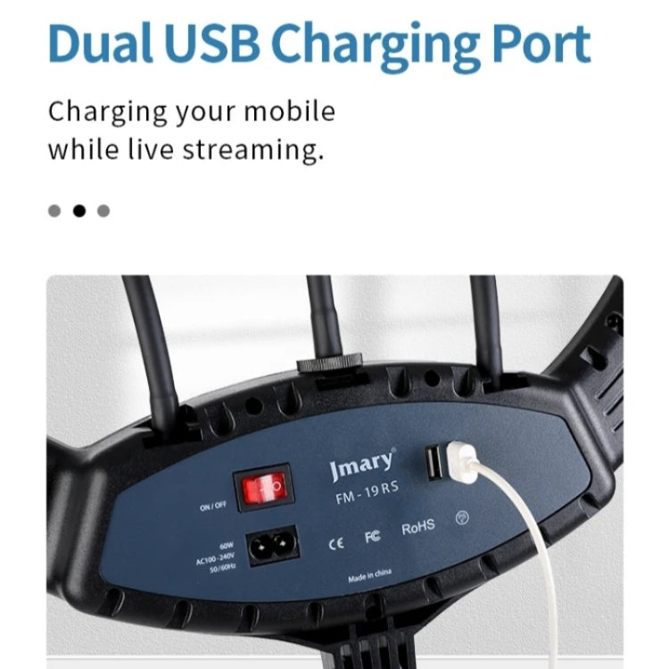 JMARY FM-19RS Photography LED Ring Fill Light 19-inch Touch Control Beauty Light(US Plug) - free shipping - PMC TechLife - Order now!