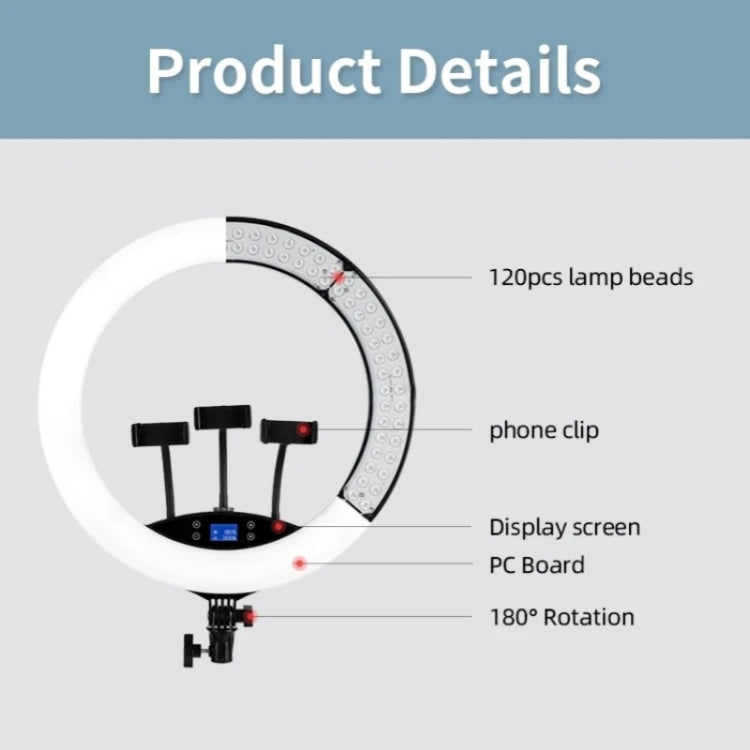 JMARY FM-19RS Photography LED Ring Fill Light 19-inch Touch Control Beauty Light(EU Plug) - free shipping - PMC TechLife - Order now!