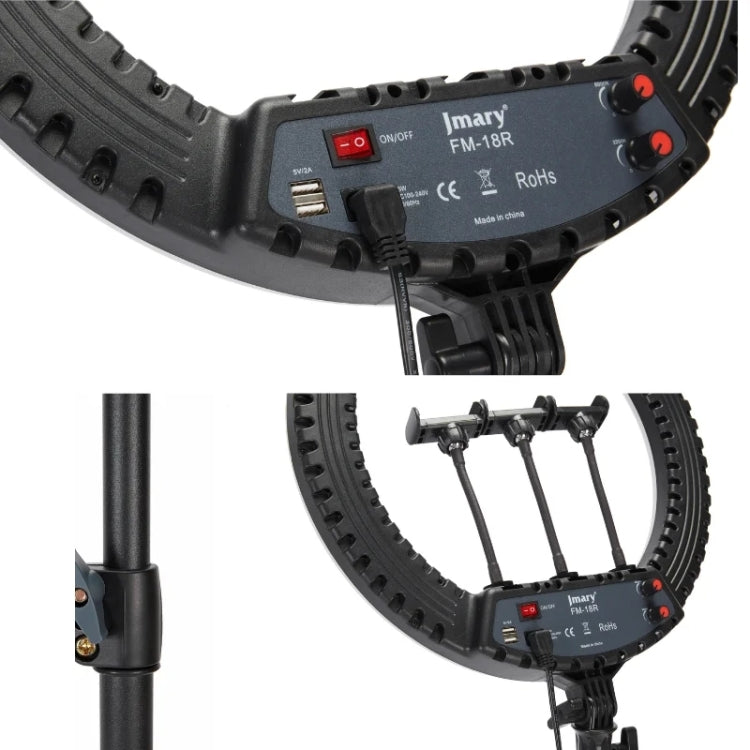 JMARY FM-18R LED Beauty Ring Light 18-inch Photography Live Streaming Fill Light(US Plug) - free shipping - PMC TechLife - Order now!