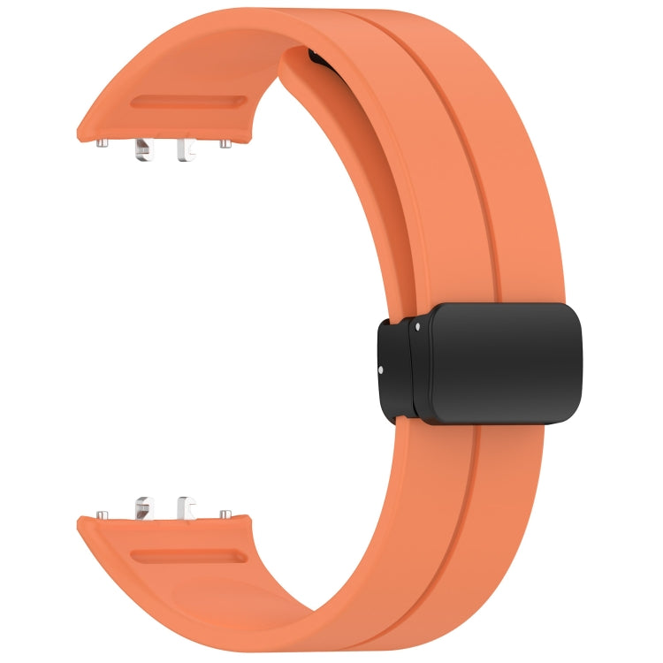 For Samsung Galaxy Fit 3 SM-R390 Magnetic Folding Buckle Silicone Watch Band(Orange) - Watch Bands by PMC TechLife | Online Shopping South Africa | PMC TechLife