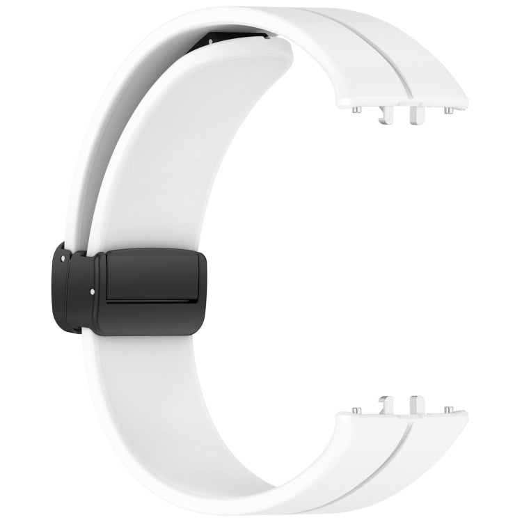 For Samsung Galaxy Fit 3 SM-R390 Magnetic Folding Buckle Silicone Watch Band(White) - Watch Bands by PMC TechLife | Online Shopping South Africa | PMC TechLife