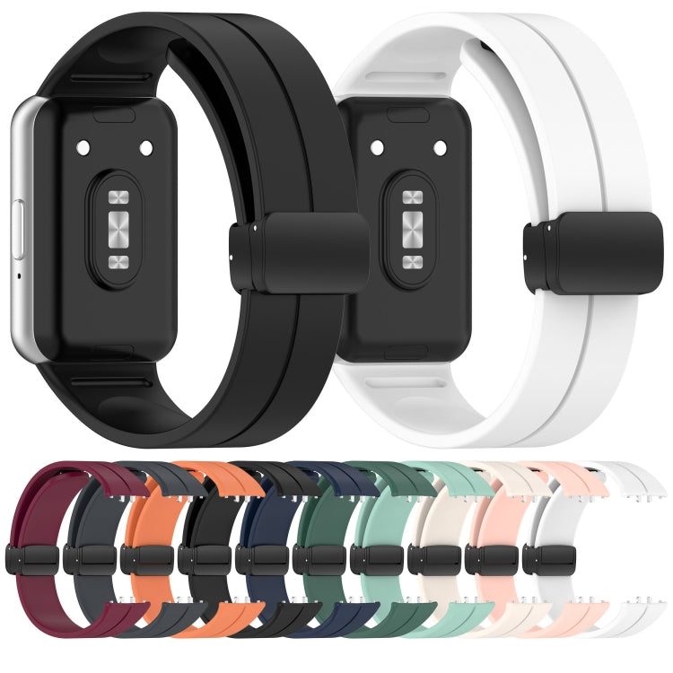 For Samsung Galaxy Fit 3 SM-R390 Magnetic Folding Buckle Silicone Watch Band(Midnight Blue) - Watch Bands by PMC TechLife | Online Shopping South Africa | PMC TechLife