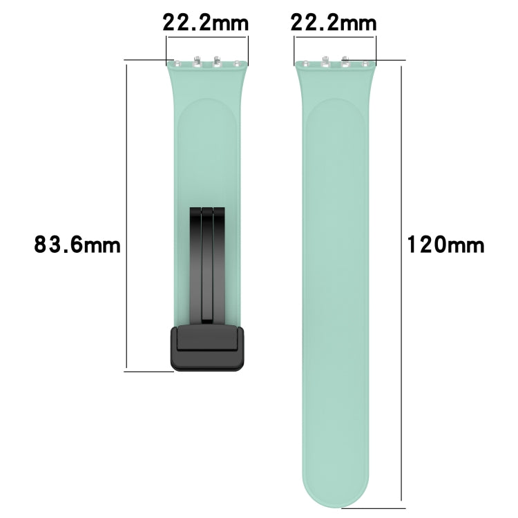 For Samsung Galaxy Fit 3 SM-R390 Magnetic Folding Buckle Silicone Watch Band(Orange) - Watch Bands by PMC TechLife | Online Shopping South Africa | PMC TechLife