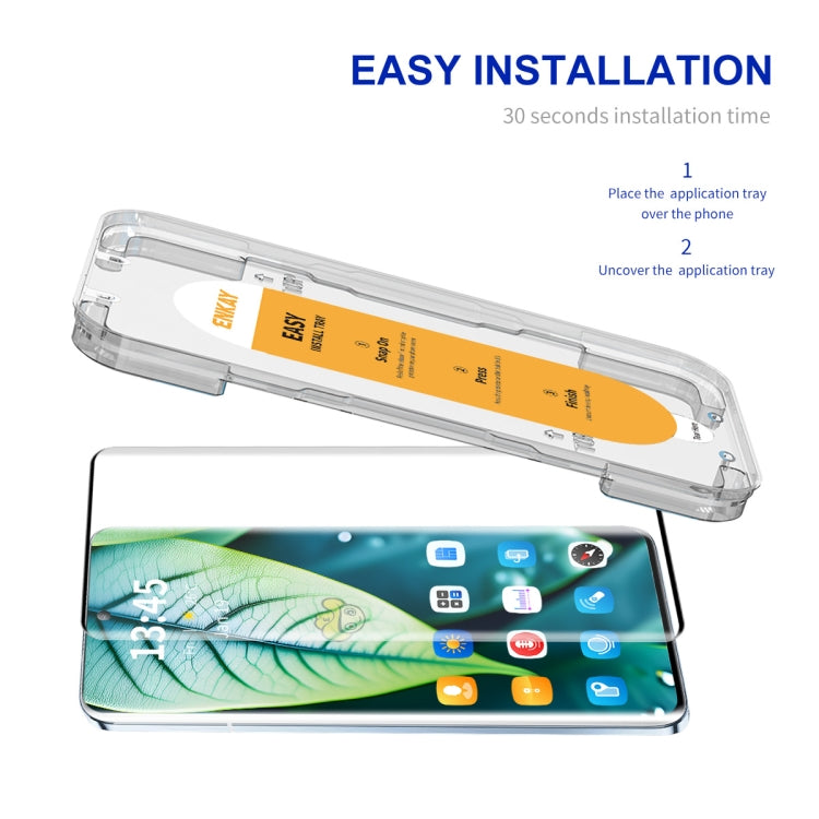 For vivo Y78+ / V27 ENKAY Easy Install Hot Bending Full Coverage Side Glue Tempered Glass Film - vivo Tempered Glass by ENKAY | Online Shopping South Africa | PMC TechLife | Buy Now Pay Later Mobicred
