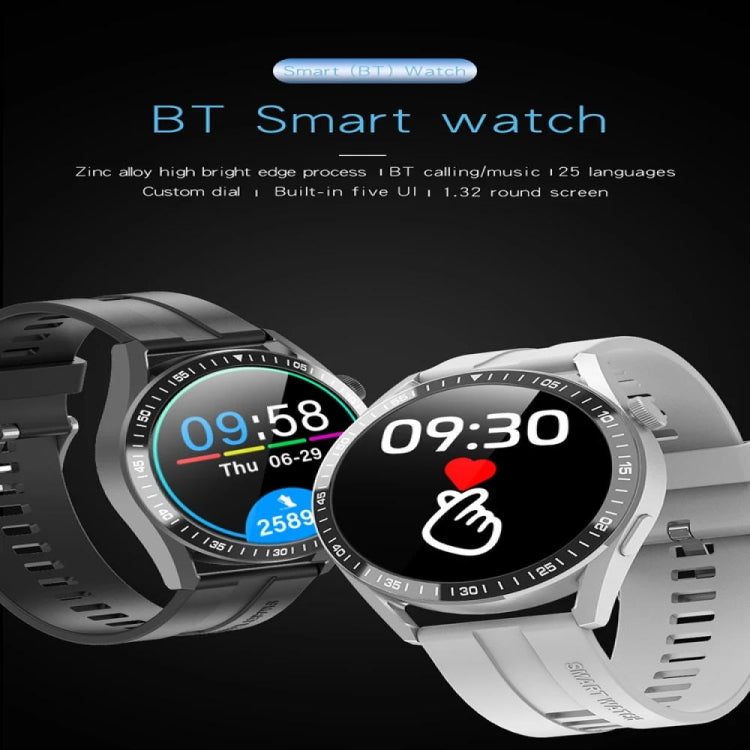GT3 1.32 inch Color Screen Smart Watch, Support Bluetooth Call / Heart Rate / Blood Pressure / Blood Oxygen Monitoring(Silver) - Smart Watches by PMC TechLife | Online Shopping South Africa | PMC TechLife