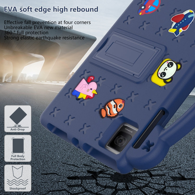 For T-Iobile REVVL Tab 10.36 2023 Handle Kickstand Children EVA Shockproof Tablet Case(Navy Blue) - Others by PMC TechLife | Online Shopping South Africa | PMC TechLife | Buy Now Pay Later Mobicred