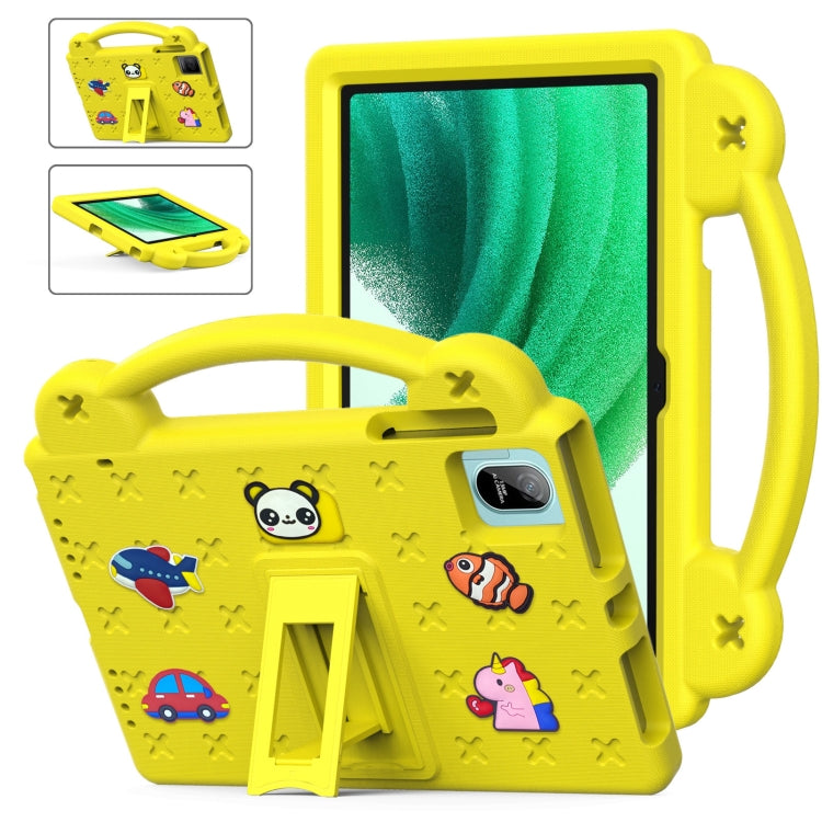 For Blackview Oscal Pad 15 2023 / Tab 11 Handle Kickstand Children EVA Shockproof Tablet Case(Yellow) - free shipping - PMC TechLife - Order now!