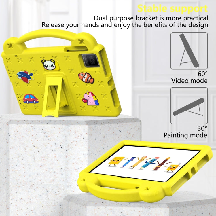 For Blackview Oscal Pad 15 2023 / Tab 11 Handle Kickstand Children EVA Shockproof Tablet Case(Yellow) - free shipping - PMC TechLife - Order now!