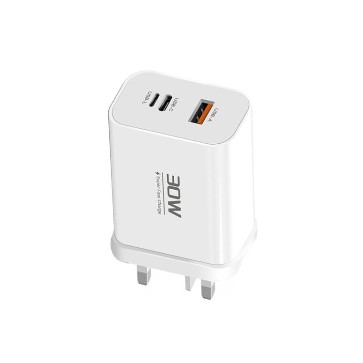 PD30W USB-C / Type-C + 8 Pin + USB Charger with Type-C to 8 Pin Date Cable(UK Plug) - free shipping - PMC Jewellery - Order now!