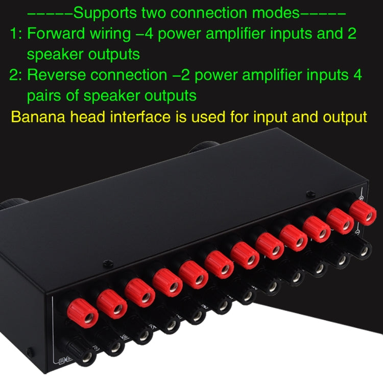 B071 4 Input 2 Output or 2 In 4 Out Power Amplifier Speaker Selector Switcher -  by PMC TechLife | Online Shopping South Africa | PMC TechLife | Buy Now Pay Later Mobicred