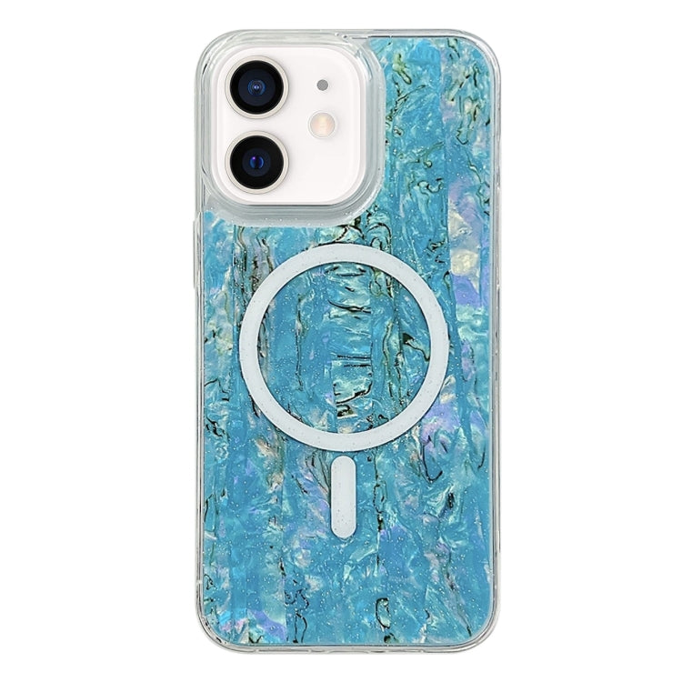 For iPhone 11 Shell Texture Multicolor MagSafe TPU Phone Case(Sky Blue) - iPhone 11 Cases by PMC TechLife | Online Shopping South Africa | PMC TechLife