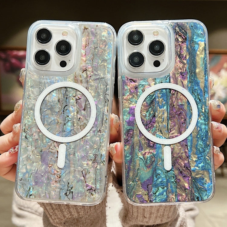 For iPhone 13 Pro Max Shell Texture Multicolor MagSafe TPU Phone Case(Sky Blue) - free shipping - PMC TechLife - Order now!