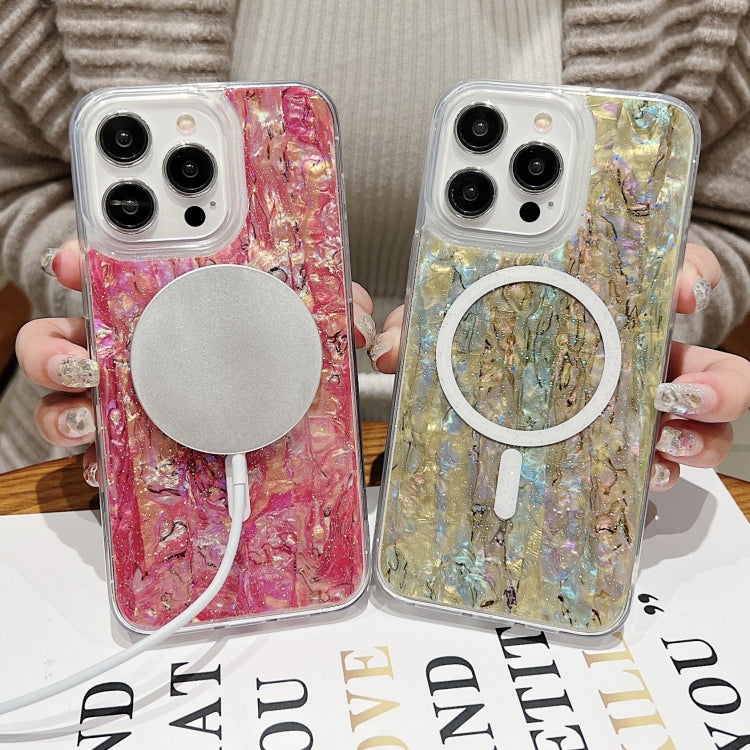 For iPhone 13 / 14 Shell Texture Multicolor MagSafe TPU Phone Case(Purple) - iPhone 14 Cases by PMC TechLife | Online Shopping South Africa | PMC TechLife