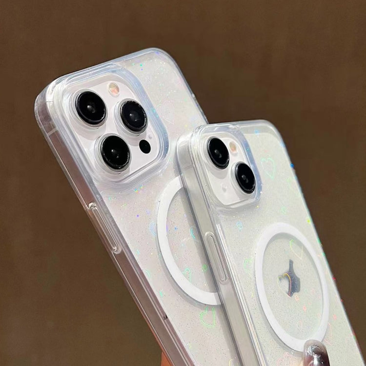 For iPhone  11 Laser Love MagSafe TPU Phone Case(Transparent) - iPhone 11 Cases by PMC TechLife | Online Shopping South Africa | PMC TechLife