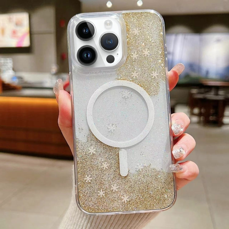 For iPhone 14 Pro Explosive Flash Gradient MagSafe TPU Phone Case(Gold) - iPhone 14 Pro Cases by PMC TechLife | Online Shopping South Africa | PMC TechLife
