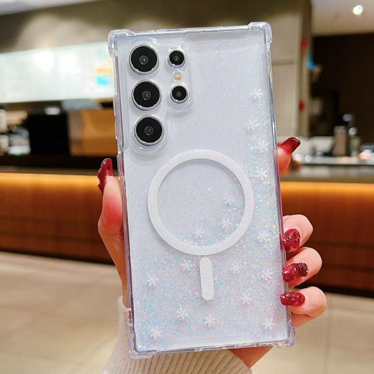 For Samsung Galaxy S23 Ultra 5G Explosive Flash Gradient MagSafe TPU Phone Case(Cold Blue) - Galaxy S23 Ultra 5G Cases by PMC TechLife | Online Shopping South Africa | PMC TechLife