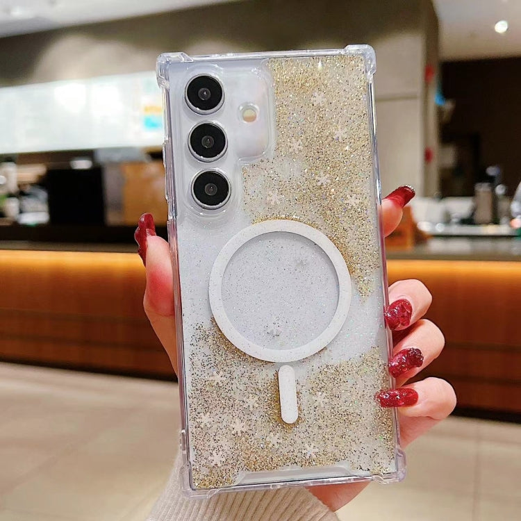 For Samsung Galaxy S24+ 5G Explosive Flash Gradient MagSafe TPU Phone Case(Gold) - Galaxy S24+ 5G Cases by PMC TechLife | Online Shopping South Africa | PMC TechLife