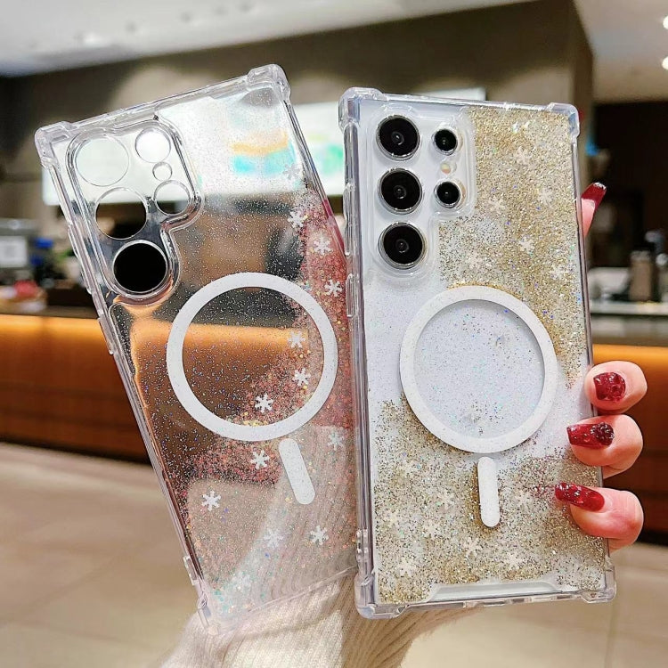 For Samsung Galaxy S23 Ultra 5G Explosive Flash Gradient MagSafe TPU Phone Case(Cold Blue) - Galaxy S23 Ultra 5G Cases by PMC TechLife | Online Shopping South Africa | PMC TechLife