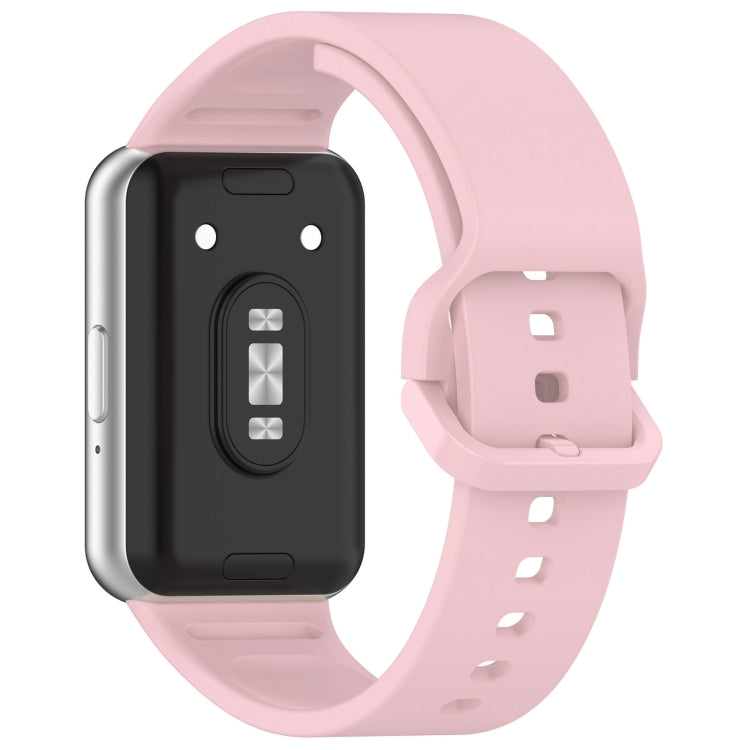 For Samsung Galaxy Fit 3 Solid Color Colorful Buckle Silicone Watch Band(Pink) - Watch Bands by PMC TechLife | Online Shopping South Africa | PMC TechLife