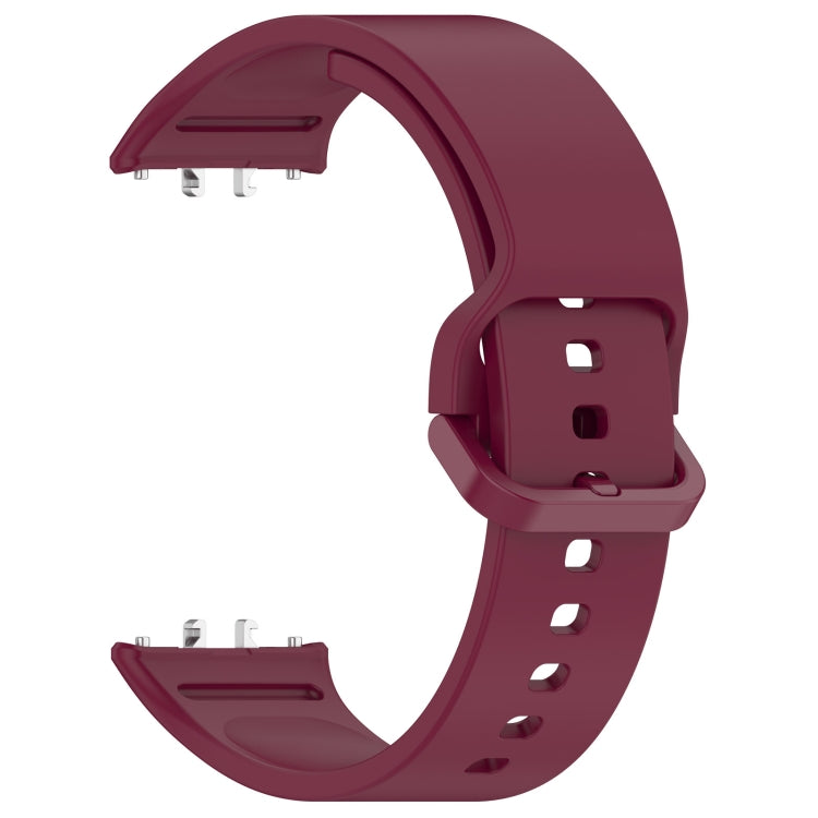 For Samsung Galaxy Fit 3 Solid Color Colorful Buckle Silicone Watch Band(Wine Red) - Watch Bands by PMC TechLife | Online Shopping South Africa | PMC TechLife