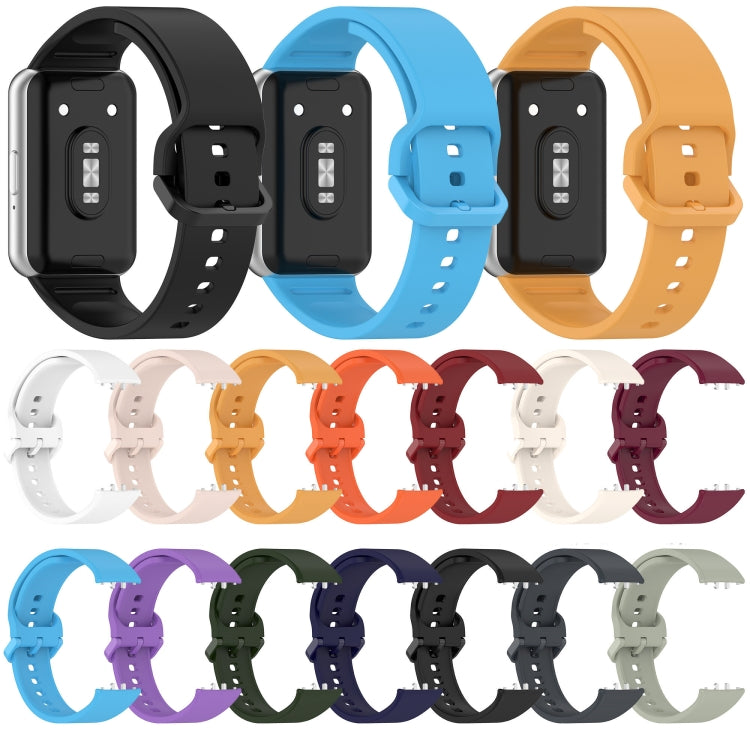 For Samsung Galaxy Fit 3 Solid Color Colorful Buckle Silicone Watch Band(Dark Blue) - Watch Bands by PMC TechLife | Online Shopping South Africa | PMC TechLife