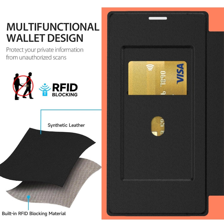 For Samsung Galaxy S24 Ultra 5G MagSafe RFID Blocking Adsorption Flip Leather Phone Case(Grey) - Galaxy S24 Ultra 5G Cases by PMC TechLife | Online Shopping South Africa | PMC TechLife